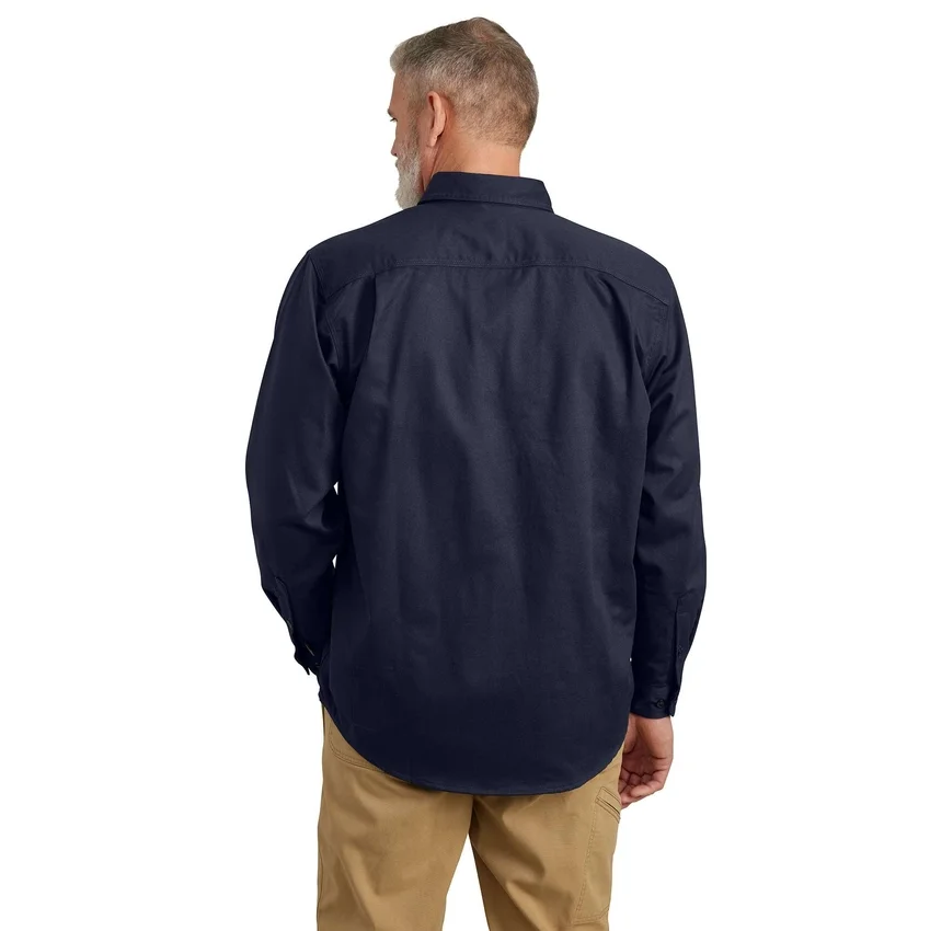 Camisas de manguitos largos de sarga de corte holgado para hombre