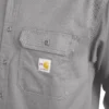 Camisas de manguitos largos de sarga de corte holgado para hombre