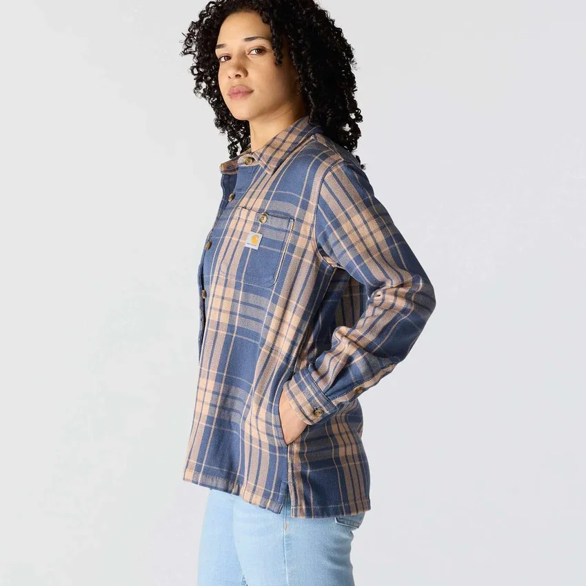 Camisas de mujer de la serie Tencel™ Fiber, de corte holgado y tejido de sarga a cuadros