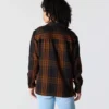 Camisas de mujer de la serie Tencel™ Fiber, de corte holgado y tejido de sarga a cuadros