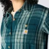 Camisas de mujer de la serie Tencel™ Fiber, de corte holgado y tejido de sarga a cuadros