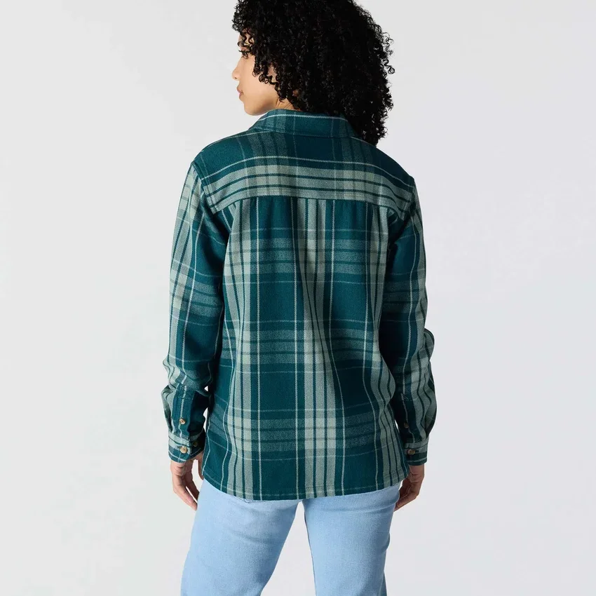 Camisas de mujer de la serie Tencel™ Fiber, de corte holgado y tejido de sarga a cuadros