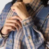 Camisas de mujer de la serie Tencel™ Fiber, de corte holgado y tejido de sarga a cuadros