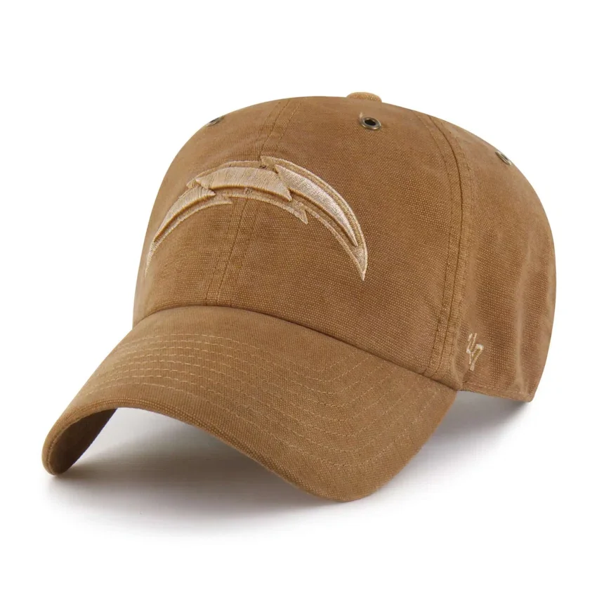 Camiseta «47» teñida de los Los Angeles Chargers Gorras Clean Up