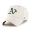 Camiseta de béisbol de los Athletics de 1947, sin teñir, modelo «Gorras Clean Up»