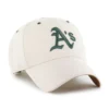 Camiseta de béisbol de los Athletics de 1947, sin teñir, modelo «Gorras Clean Up»
