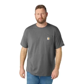 Camiseta de hombre Force de corte holgado con bolsillos y tecnología de absorción de la humedad