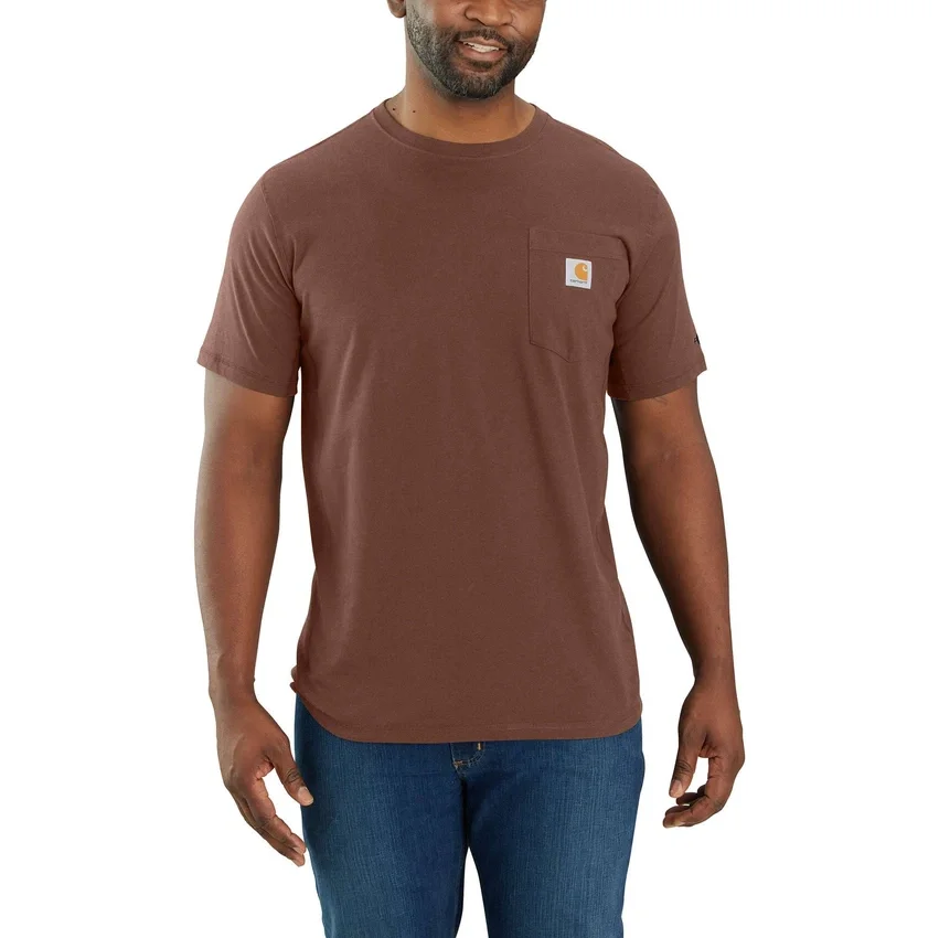 Camiseta de hombre Force de corte holgado con bolsillos y tecnología de absorción de la humedad