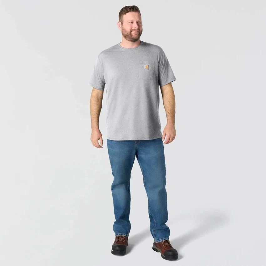 Camiseta de hombre Force de corte holgado con bolsillos y tecnología de absorción de la humedad