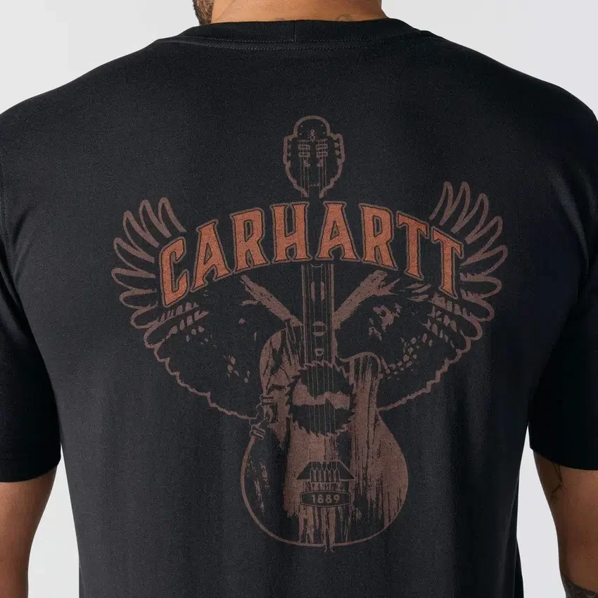 Camiseta de hombre Irvine de corte holgado con estampado de guitarra