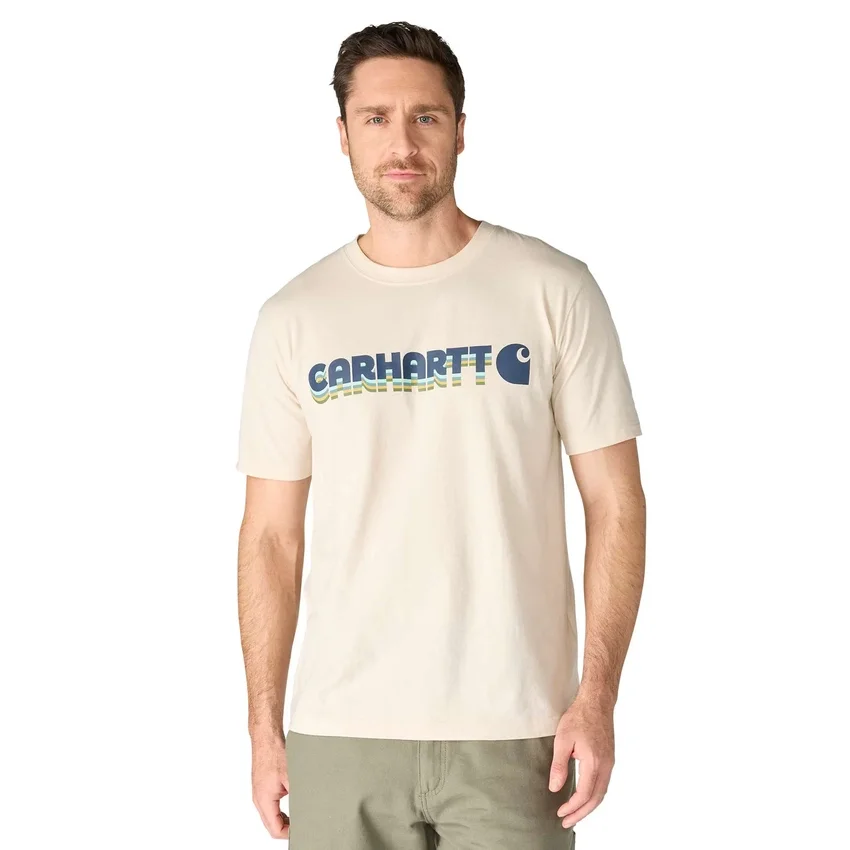 Camiseta de hombre Irvine de corte holgado con logotipo superpuesto