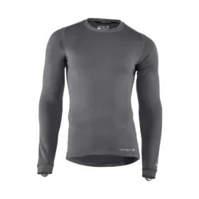 Camiseta de jerséu de cuello redondo Force, capa base elástica de peso pesado