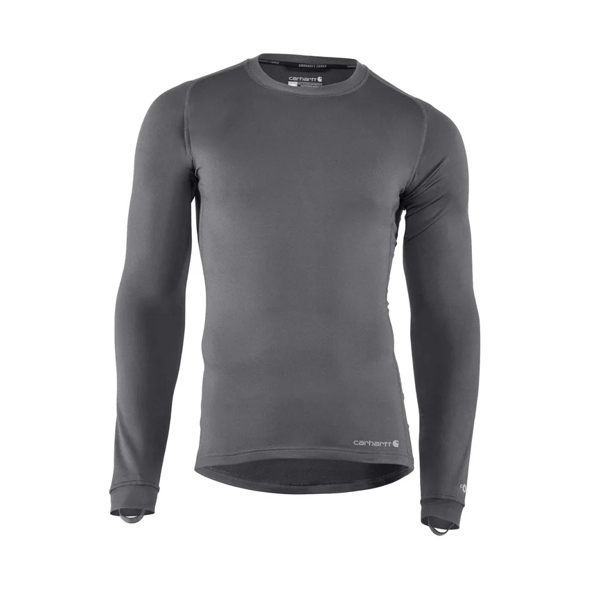Camiseta de jerséu de cuello redondo Force, capa base elástica de peso pesado