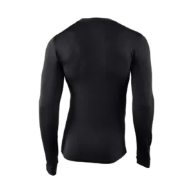 Camiseta de jerséu de cuello redondo Force, capa base elástica de peso pesado