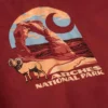 Camiseta de manga larga para hombre de tejido grueso con diseño del Parque Nacional Arches