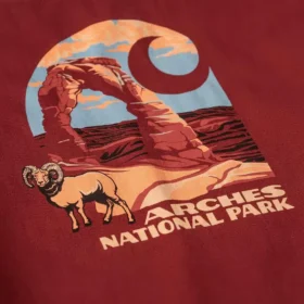 Camiseta de manga larga para hombre de tejido grueso con diseño del Parque Nacional Arches