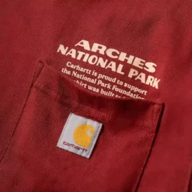 Camiseta de manga larga para hombre de tejido grueso con diseño del Parque Nacional Arches