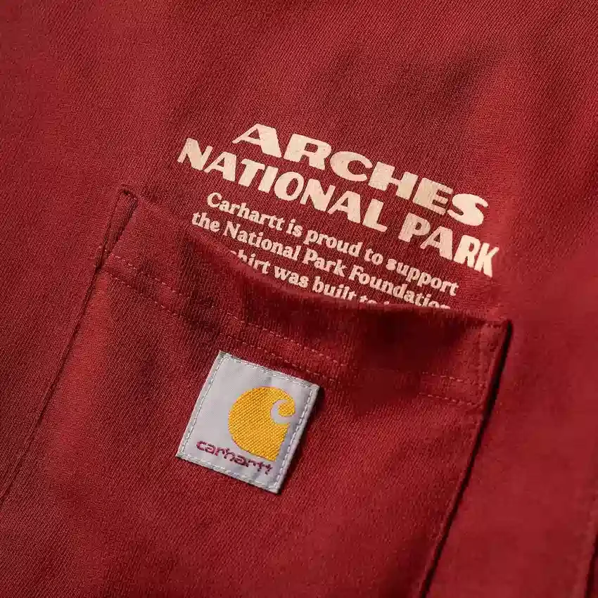 Camiseta de manga larga para hombre de tejido grueso con diseño del Parque Nacional Arches