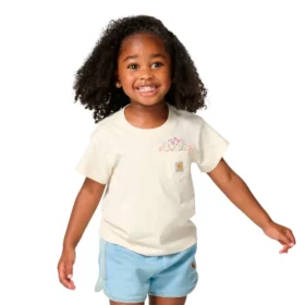Camiseta de manguitos cortos con bolsillo tipo «Garden» para niña (niños pequeños/niños/jóvenes)