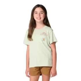Camiseta de manguitos cortos con bolsillo tipo «Garden» para niña (niños pequeños/niños/jóvenes)