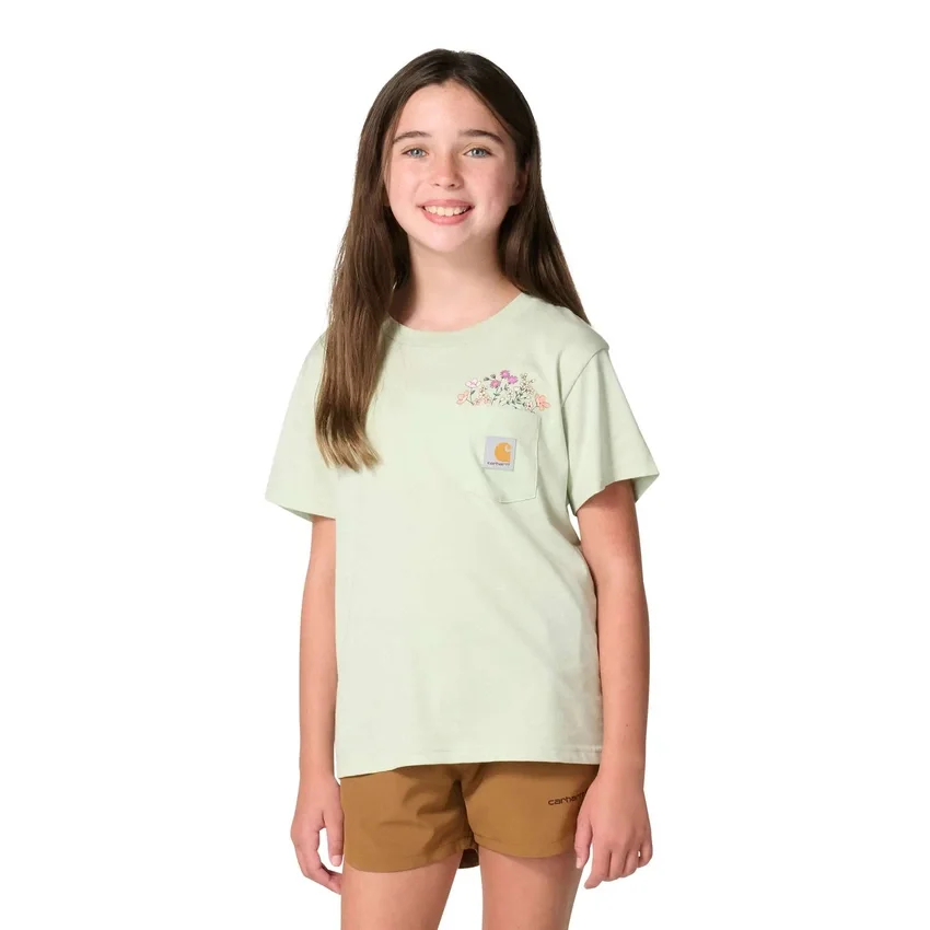 Camiseta de manguitos cortos con bolsillo tipo «Garden» para niña (niños pequeños/niños/jóvenes)
