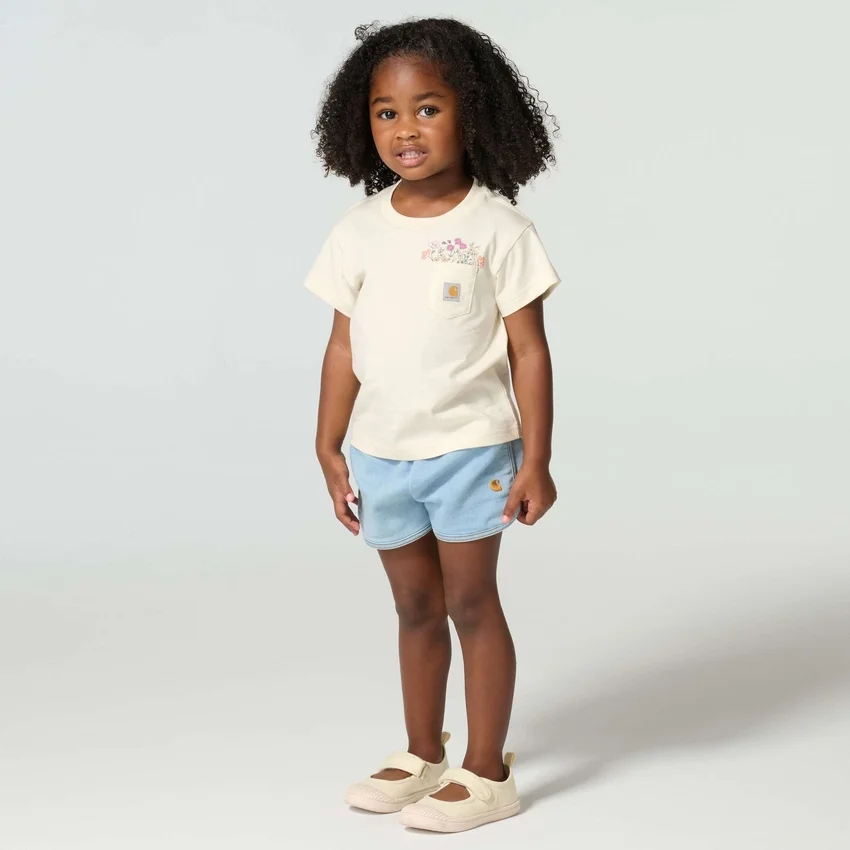 Camiseta de manguitos cortos con bolsillo tipo «Garden» para niña (niños pequeños/niños/jóvenes)