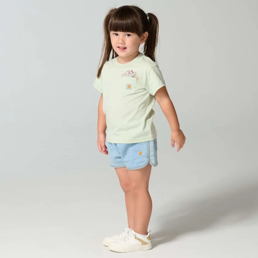 Camiseta de manguitos cortos con bolsillo tipo «Garden» para niña (niños pequeños/niños/jóvenes)