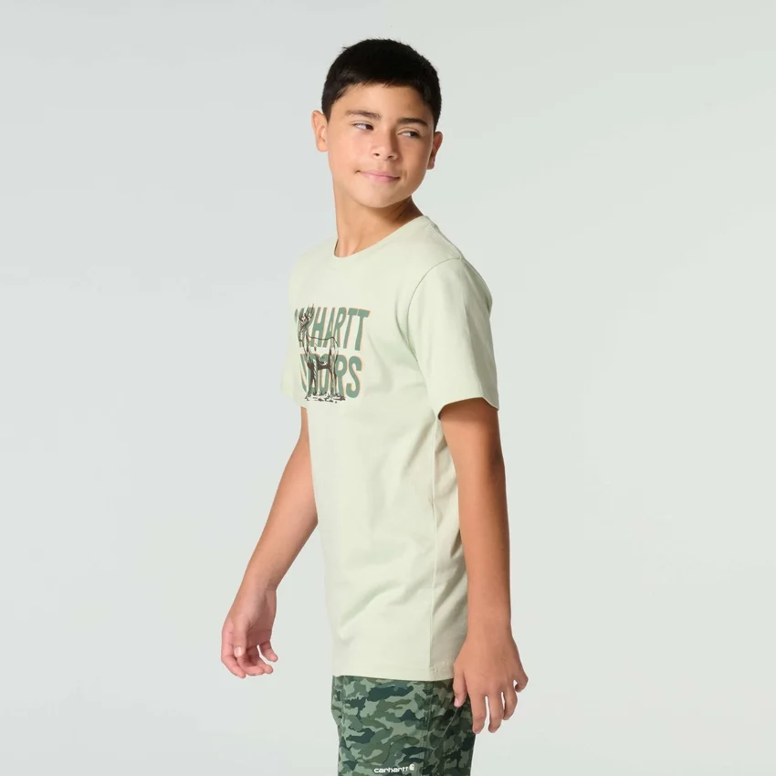 Camiseta de manguitos cortos con ciervo para niño (niños/jóvenes)
