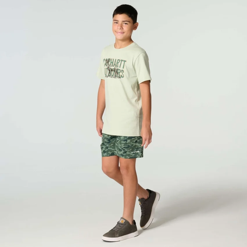 Camiseta de manguitos cortos con ciervo para niño (niños/jóvenes)