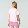 Camiseta de manguitos cortos con cuello redondo y estampado de perritos para niñas (niñas pequeñas/niños pequeños)