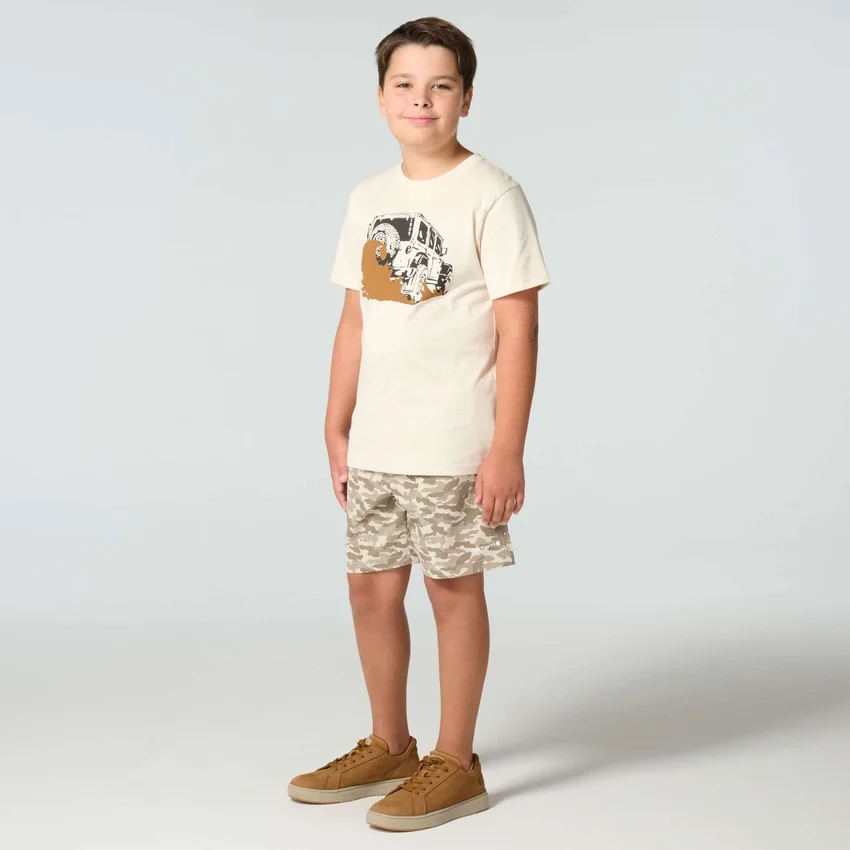 Camiseta de manguitos cortos con motivos de vehículos para niño (niños pequeños/niños/jóvenes)