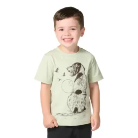 Camiseta de manguitos cortos con perros para niño (niños pequeños/niños)