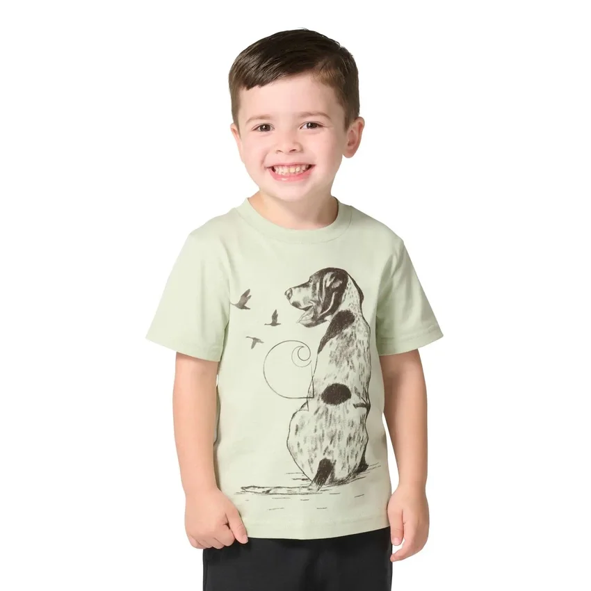 Camiseta de manguitos cortos con perros para niño (niños pequeños/niños)