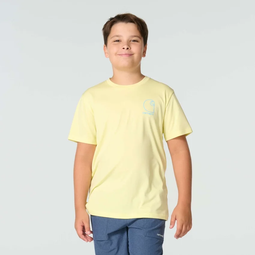 Camiseta de manguitos Force Sun Defender™ en tono jaspeado para niño (niños pequeños/niños)