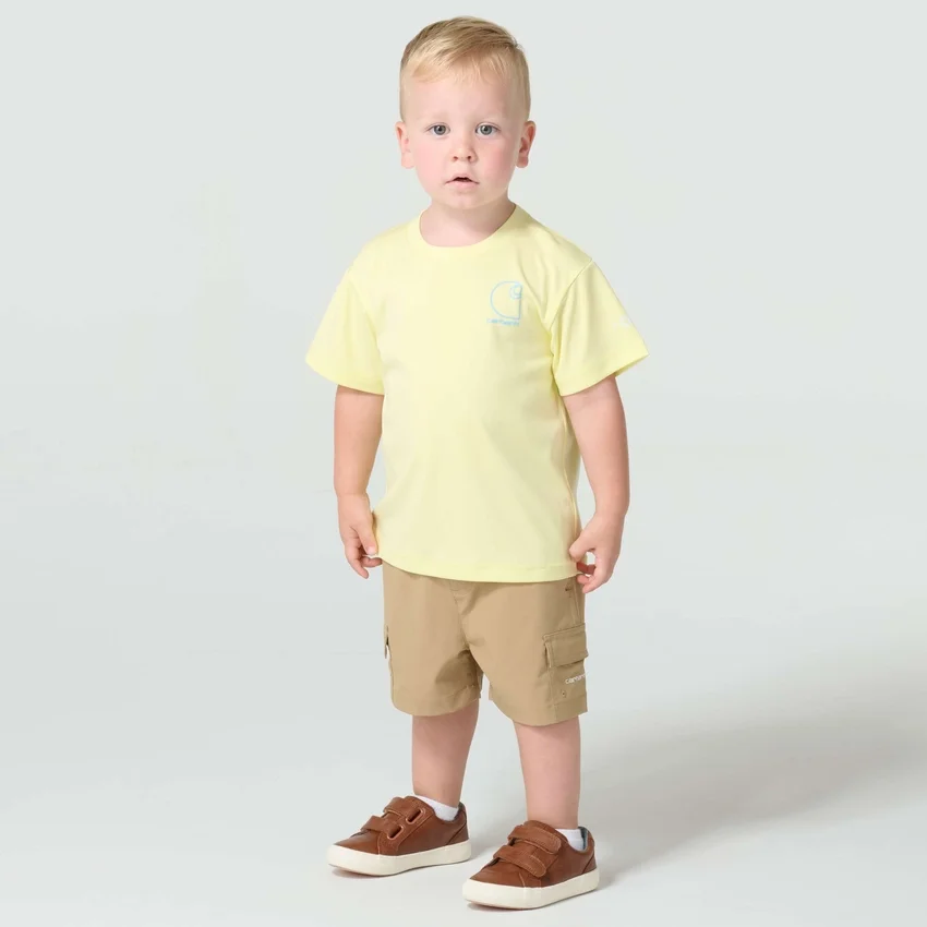 Camiseta de manguitos Force Sun Defender™ en tono jaspeado para niño (niños pequeños/niños)