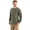 Camiseta de manguitos largos con logo, corte holgado y tejido grueso «Dearborn» para hombre