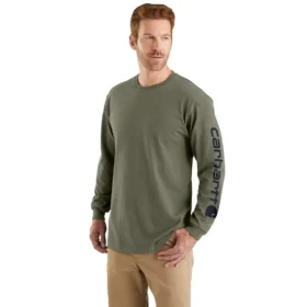 Camiseta de manguitos largos con logo, corte holgado y tejido grueso «Dearborn» para hombre