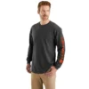 Camiseta de manguitos largos con logo, corte holgado y tejido grueso «Dearborn» para hombre