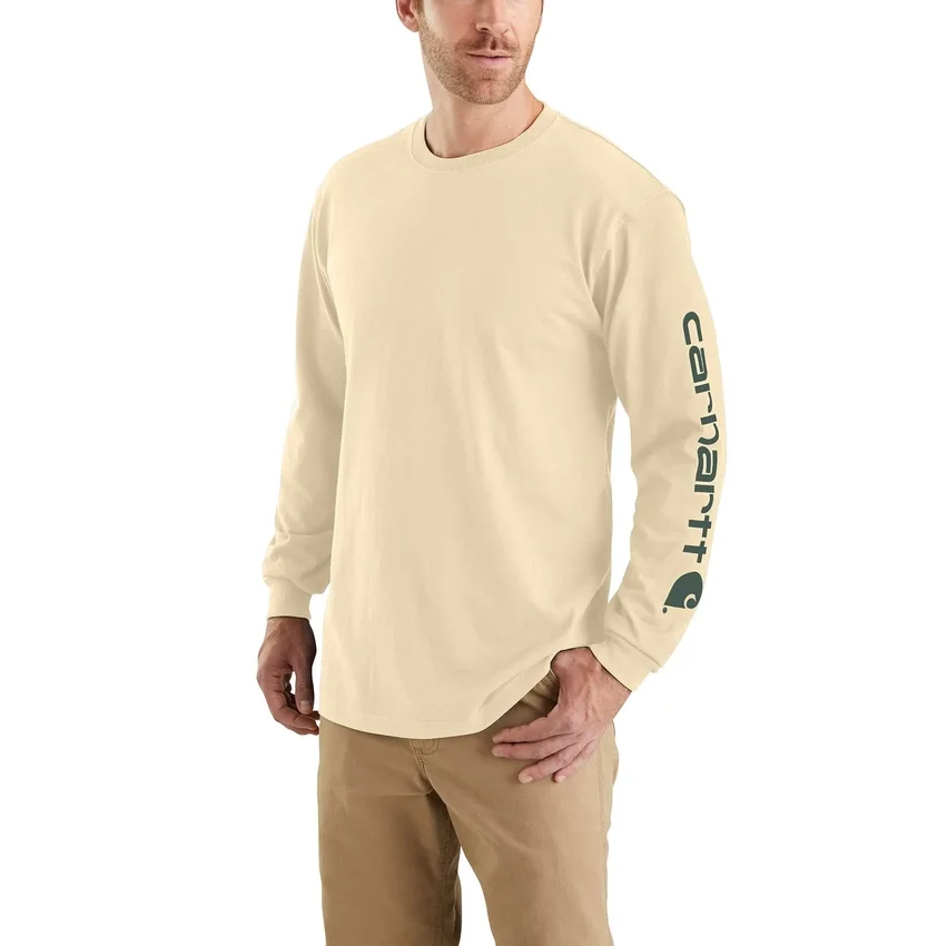 Camiseta de manguitos largos con logo, corte holgado y tejido grueso «Dearborn» para hombre
