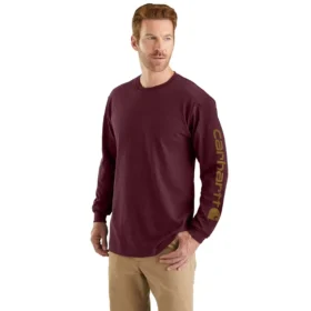 Camiseta de manguitos largos con logo, corte holgado y tejido grueso «Dearborn» para hombre