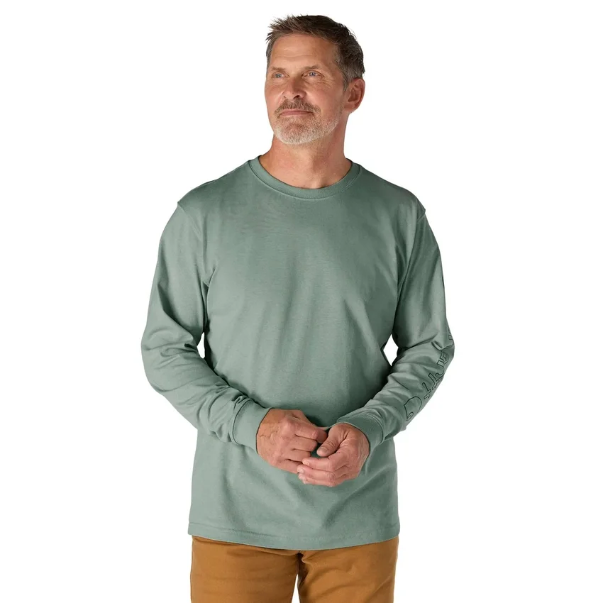 Camiseta de manguitos largos con logo, corte holgado y tejido grueso «Dearborn» para hombre