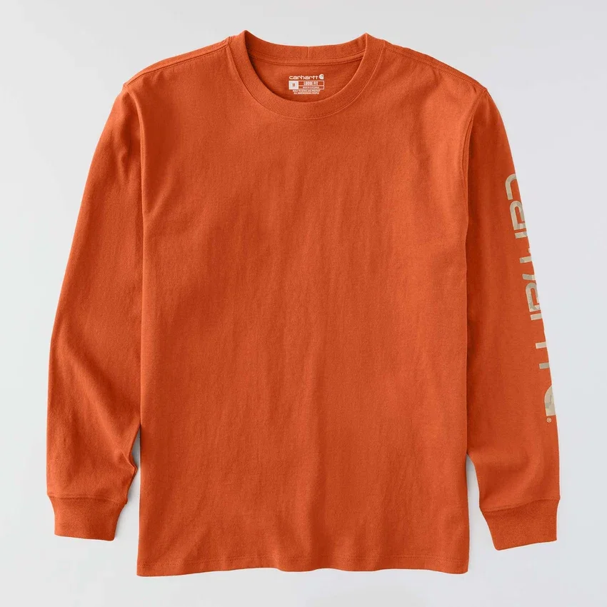 Camiseta de manguitos largos con logo, corte holgado y tejido grueso «Dearborn» para hombre