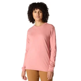 Camiseta de manguitos largos con logo «Dearborn» de corte holgado y tejido grueso para mujer