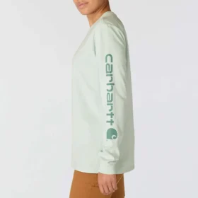 Camiseta de manguitos largos con logo «Dearborn» de corte holgado y tejido grueso para mujer