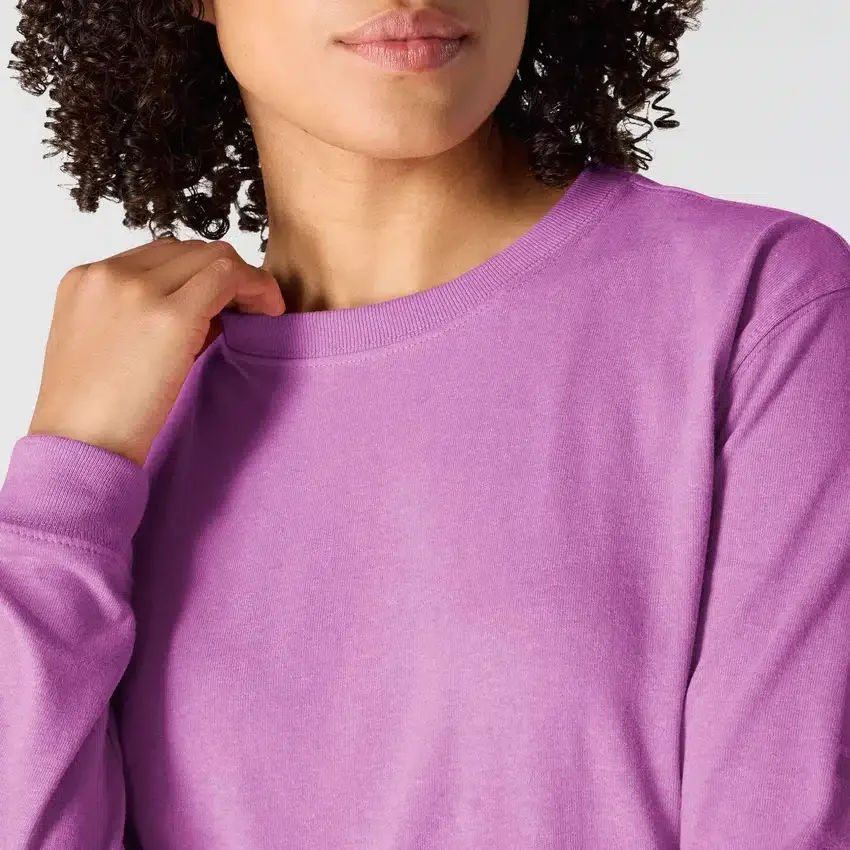 Camiseta de manguitos largos con logo «Dearborn» de corte holgado y tejido grueso para mujer