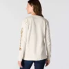Camiseta de manguitos largos con logo «Dearborn» de corte holgado y tejido grueso para mujer