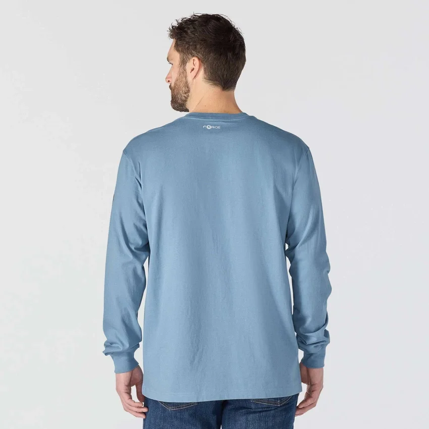 Camiseta de manguitos largos con logotipo «Fr Force Irvine» de corte holgado para hombre - Camisas ignífugas