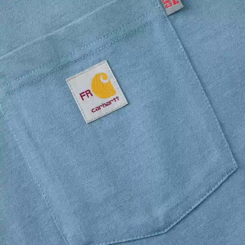Camiseta de manguitos largos con logotipo «Fr Force Irvine» de corte holgado para hombre - Camisas ignífugas