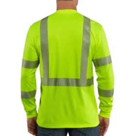 Camiseta de manguitos largos de alta visibilidad Force para hombre, corte holgado, clase 3