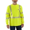 Camiseta de manguitos largos de alta visibilidad FR Force para hombre, corte holgado, clase 3